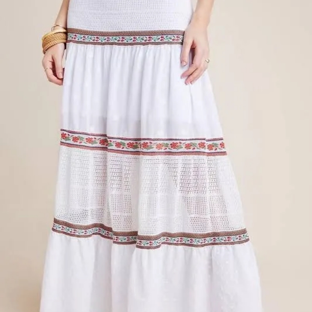 Anthropologie Cecilia Prado Tiered Maxi Skirt - Picture 2 of 5